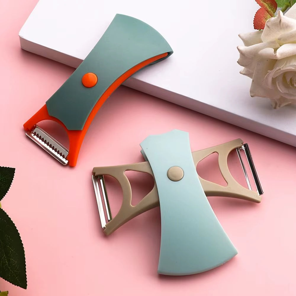 SharpSlice™ 2-in-1 Stainless Steel Peeler & Slicer – Dual-Action Tool for Effortless Prep